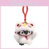 Penguin Plush Toy With Lion Dance Hanging Decor For New Year Celebrations