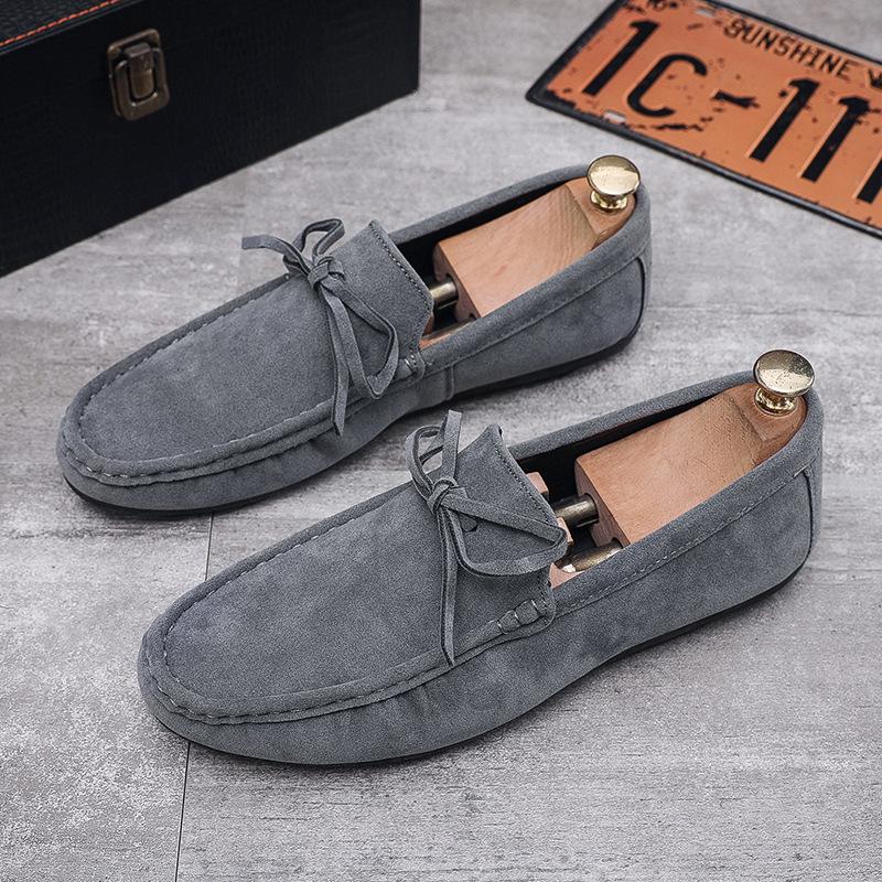 Мужские туфли Doudou 2025 весна новая однопедальные ленивые лоферы британский деловой кэжуал мягкая подошва для вождения мужские туфли
