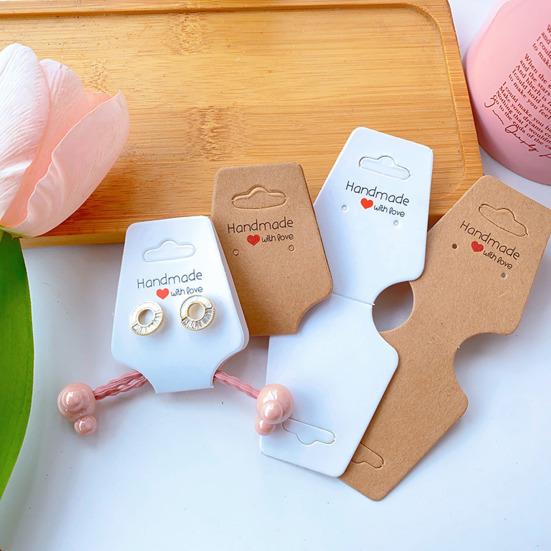 100/200 Pcs Bracelet Display Cards Self-Adhesive Jewelry Packaging Selling Card Necklace Keychain