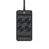 Surge Protector Extension Cord 4 Schuko Sockets 4XUSB Black