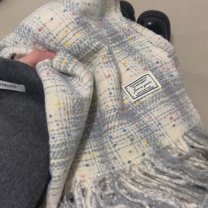 Retro Plaid Starry Sweet Potato Scarf - Soft, Warm, Versatile Accessory for Women In Autumn and Winter