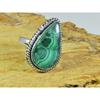 Натуральный зеленый малахит 925 пробы серебро кольцо размер US-9 PG-119