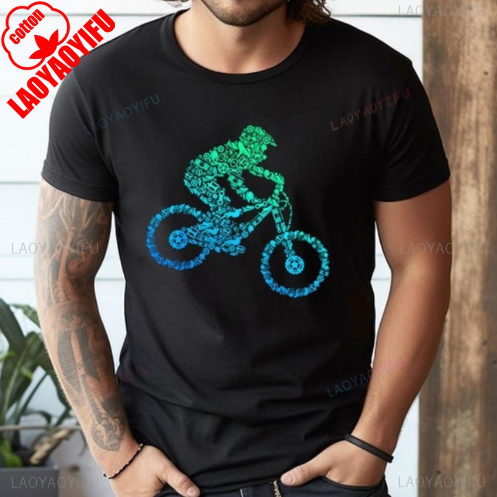 Mountain Bike Mtb Downhill Biking Cycling Biker Boys Tshirt Sweatshirt High Quality Cotton Tops Graphic Tops Shirts For Unisex