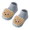 Baby Non-Slip Socks 0-12 Months Gripper Dot Sole Ankle Socks Cartoon Bear Bunny Toddler Breathable Cotton Footies for Crawling