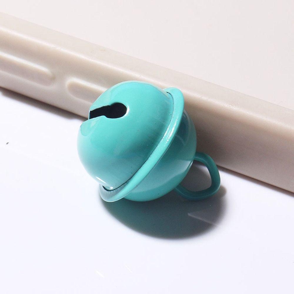 5pcs 18mm Jingle Bells Metal Beads Candy Color Metal Bell Ring Pendant Christmas Decoration