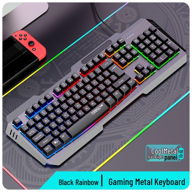 Игровая клавиатура Youlang DS600 для киберспорта с 19 клавишами Anti-Ghosting и подсветкой, для настольного компьютера и ноутбука, в комплекте с мышью.