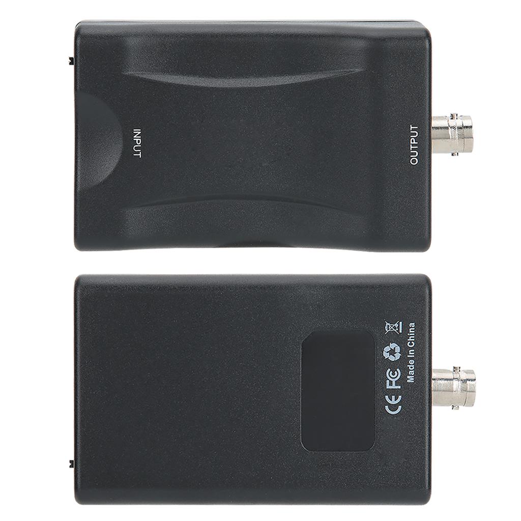 Черный видеоконвертер HDMI в BNC, совместимый с системами PAL NTSC для DVD-рекордера