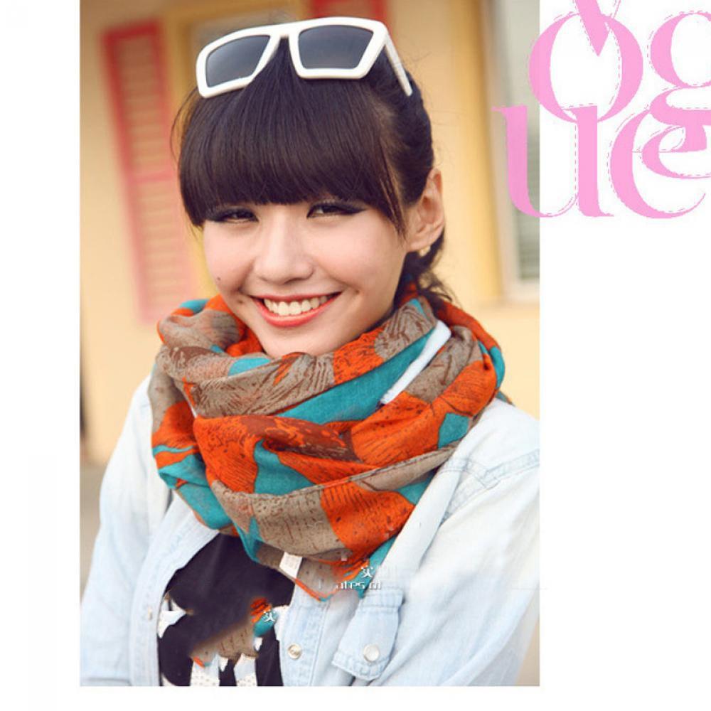 Elegant Women Long Warm Voile Shawl Scarves Wrap Printed Scarf