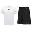 Logo Print Breathable Short Sleeve T-Shirt Basketball Training Knit Shorts Casual Sports Set Unisex Sets 21500531-100+21500206-001