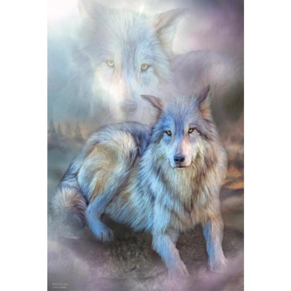 5D DIY алмазная живопись горный хрусталь животное полная алмазная вышивка волк художественная картина мозаика набор для вышивки крестом украшение дома подарок