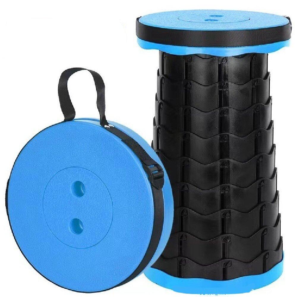 Outdoor Portable Rainbow Fold Expandable Lightweight Plastic Stool Travel Queue Camping Fish Home Saving Space Telescopic Stool