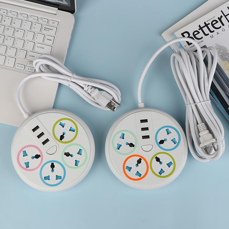 Евро вилка США 2/3-контактная Универсальная удлинительная планка Typec 2 USB-порта 4 гнезда переменного тока Розетка-удлинитель Зарядка Электрическая розетка