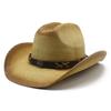 Ethnic Style Straw Weaving Western Knight Men'S And Women'S Cowboy Hats Spring And Summer Beach Shading Straw Outdoor Sun