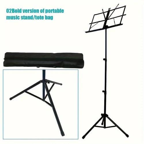 Wittner Tabletop Music Stand, Professional Multi-Purpose Folding Music Stand: Suitable for Guitar, Violin, and Drums, Includes Carrying Bag
