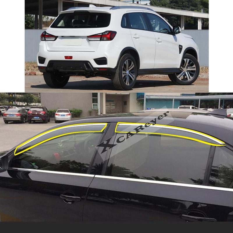 Для MITSUBISHI ASX 2010 2011 2012 2013 2014 2015 2016 2017- Автомобильная наклейка Пластиковое оконное стекло Ветровик Защита от дождя/солнца Вентиляционное отверстие