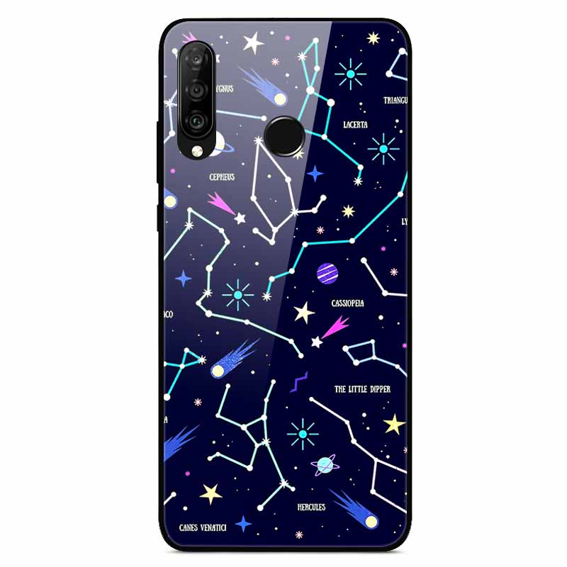 Для чехлов Huawei P30 Lite P30Pro P20pro P20Lite Роскошные закаленные стеклянные жесткие задние чехлы для Huawei P20 Pro P30Pro Fundas Capa P20