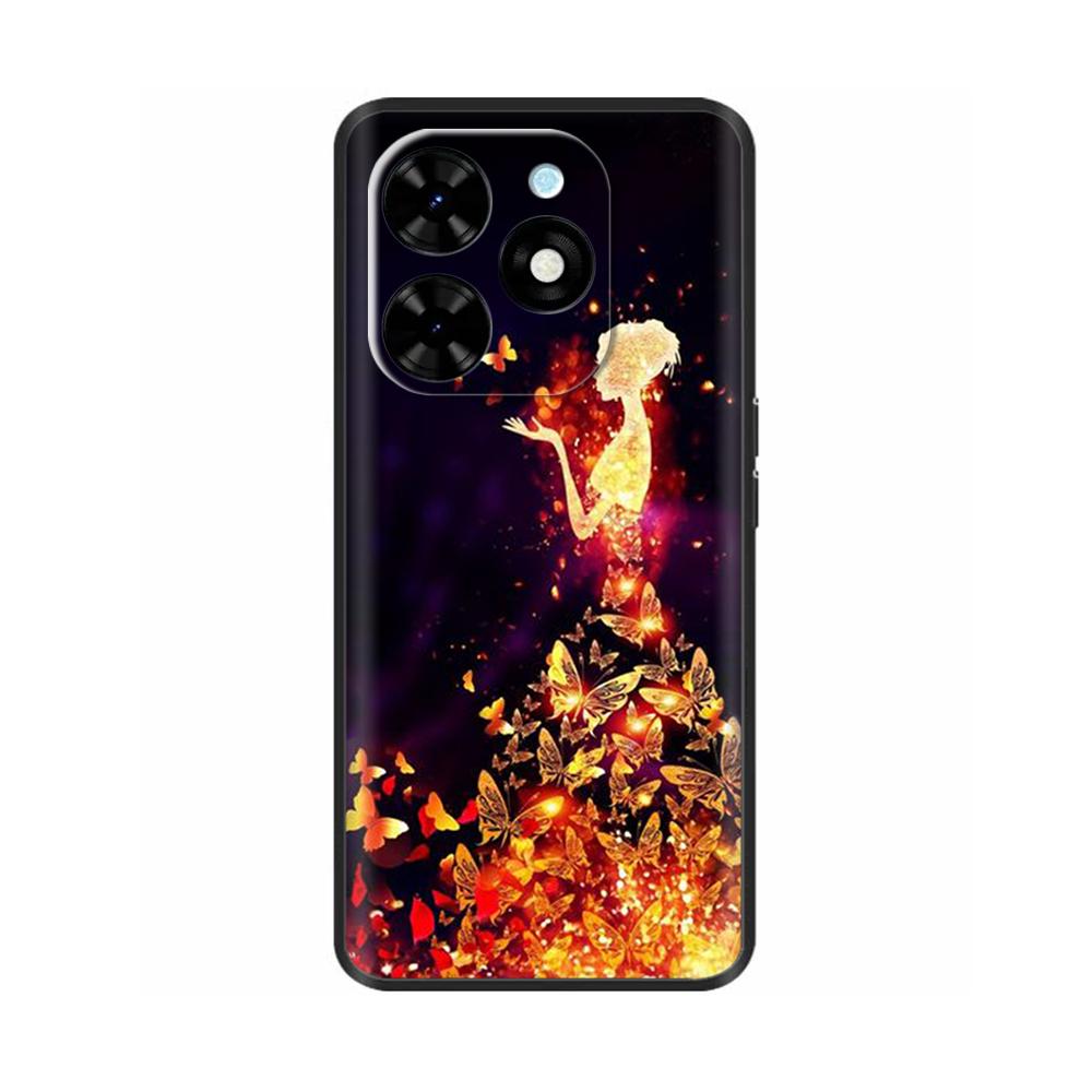 Чехол для Tecno Spark 20 Pro Мягкий черный силиконовый чехол для телефона для Tecno Spark 20C Coque Spark20 Spark 20 Pro Защитная крышка Fundas
