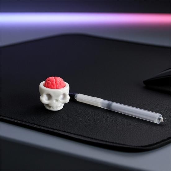 Компактная игрушка-антистресс для кармана, 3D-печатный череп, мозг, кликер для клавиатуры, снятие стресса, колпачок для клавиш, сумка, Хэллоуин, подарки, странный брелок для коллекционеров, креативный фокус