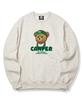 TRIPSHION Camper Bear Graphic Crew Neck - Ivory