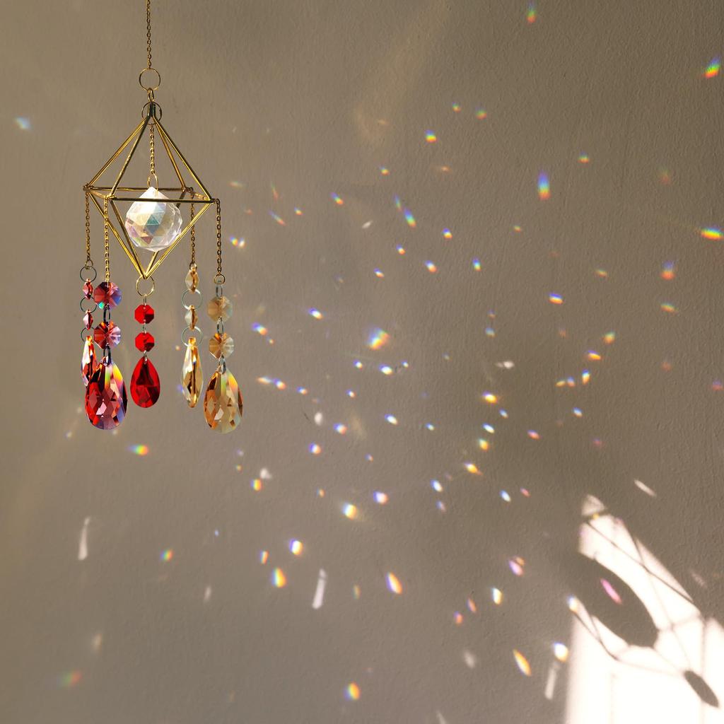 PATIKIL 10-Pack Suncatchers, 38mm Teardrop Crystal Balls, Hanging Crystal Prisms for Window Decoration, DIY Light Black