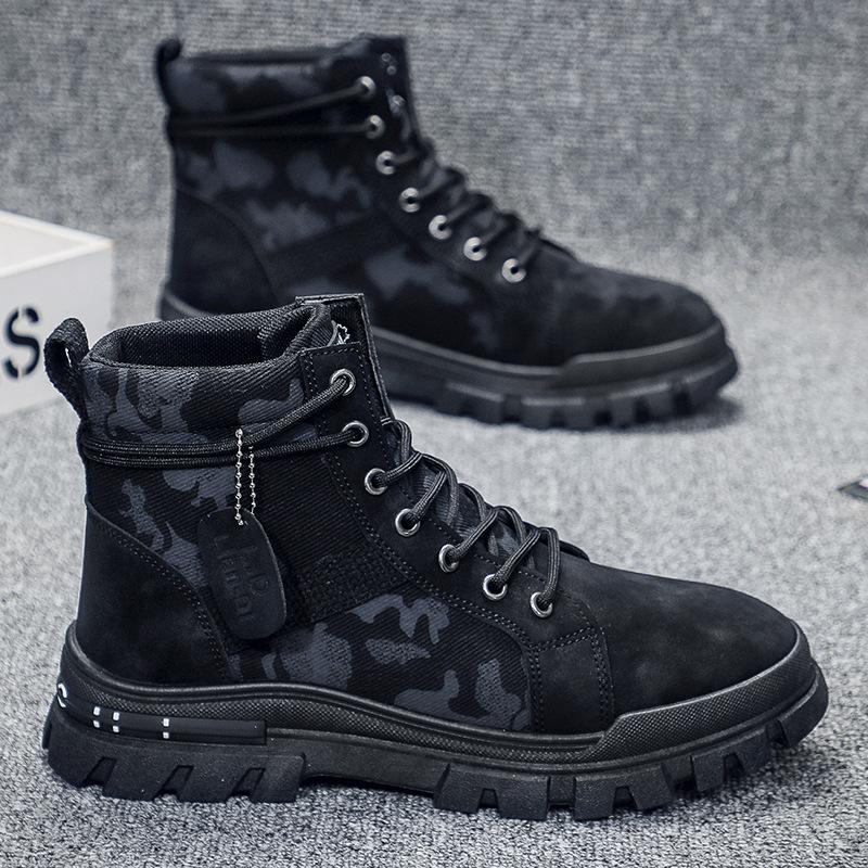 Martin Boots Men's Autumn 2024 New High-top British Style Retro Outdoor Leisure Sports Non-slip Large-size Tooling Boots