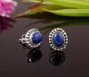 Lapis Lazuli Oval Stud Earring, Women Silver Stud, Designer Stud, Gift For Her, Gemstone Stud, Anniversary Gift, 925 Silver Earring