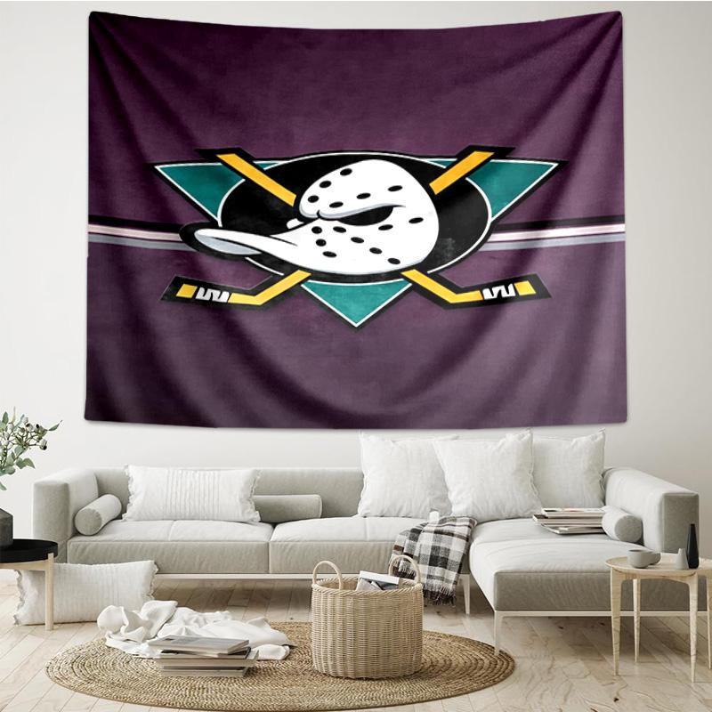 Anaheim Ducks Hockey Team Tapestry Room Decoration Wall Hanging for Living Room Bedroom, dormitory, Birthday and Christmas gifts