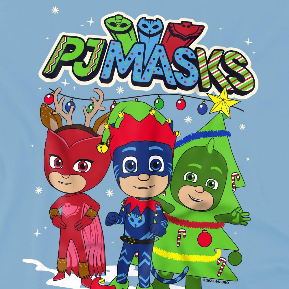 PJ Masks Childrens/Kids Catboy Owlette Gekko Heroes Christmas T-Shirt