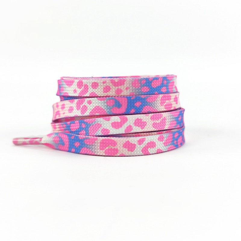 Модные плоские шнурки для кроссовок Цвет Леопардовый принт Тай-дай Градиент Веревка для шнурков Мужские Женские для AF1 AJ1 Холщовые шнурки для обуви