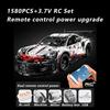 1600+Pcs 1:10 Assembled Building Blocks Compatible 42096 Electric Sports Car Model Remote Control with Lights DIY Birthday Gifts