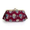 Mizumori Ado Jacquard Purse Frame Burgundy Coin Purse Ado-chan