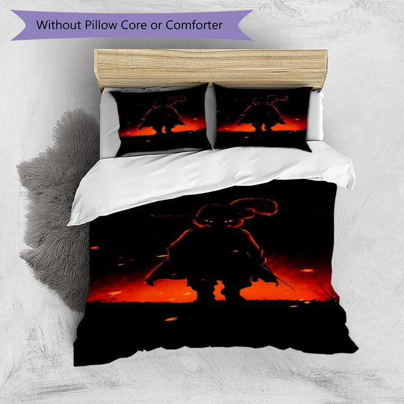 3pcs Duvet Cover Set (1*Duvet Cover + 2*Pillowcase, Without Core), Puss in Boots Print Bedding Set, Bedroom Decor, All‑Season, Birthday Gift