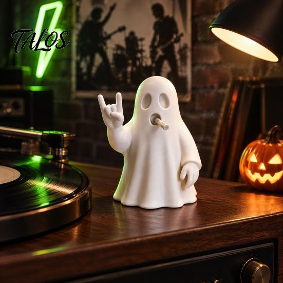 Забавные Модные Настольные Украшения, 3D Печатная Фигурка Призрака-Камня, Статуэтка с Жестом для Дома, Настраиваемое Хобби, Украшение для Рабочего Стола в Офисе, DIY, Можно Раскрашивать