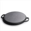 1Pcs Round Double Handle Cast Iron Frying Pan Grill Pancake Pizza Pan Kitchen Cooking Pan for Camping Pancakes and Pizza