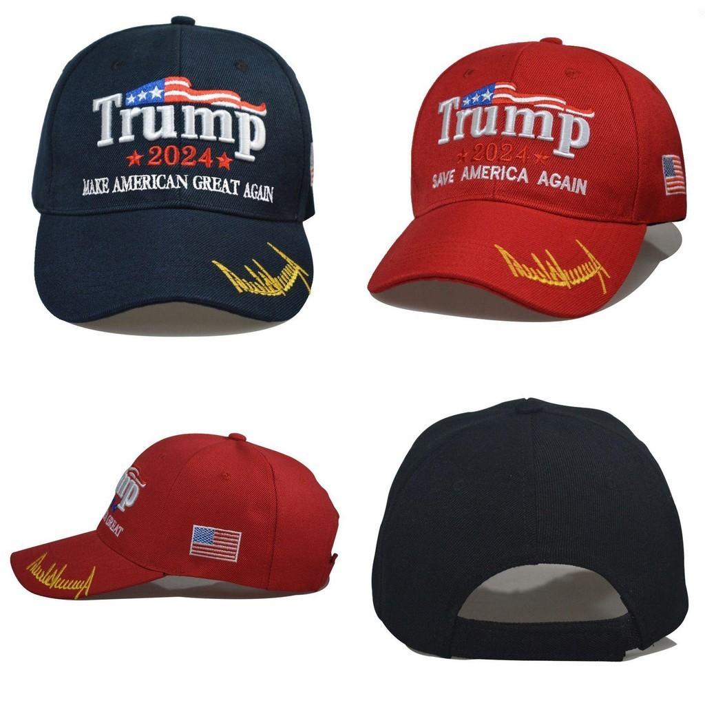 Take Trump America Back Usa Signature 2024 Red Shadow Embroidered Hat Cap