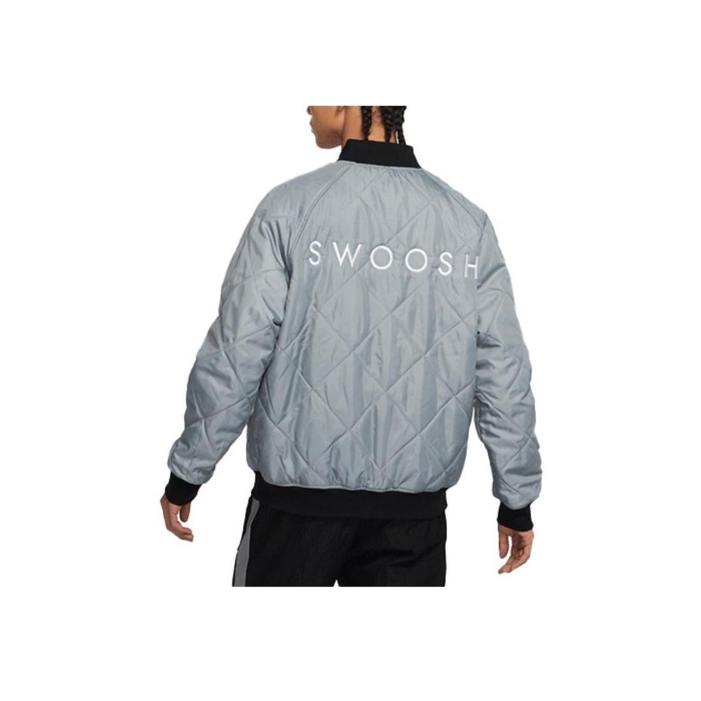 Nike Reversible Casual Swoosh Cotton Jacket Men Outerwear Black DO2889-010