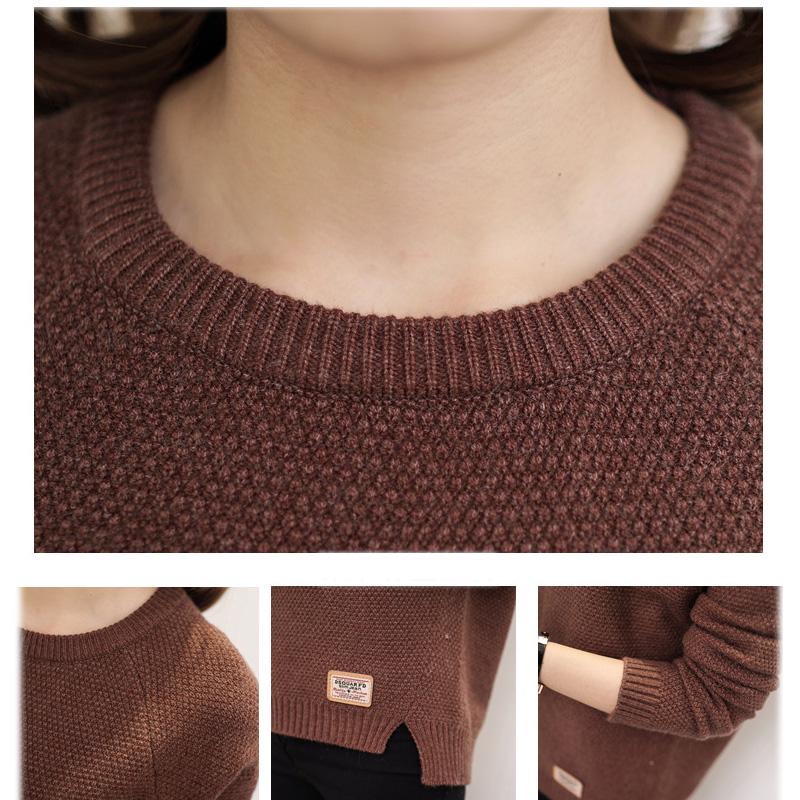 VANGUL Стильный вязаный женский свитер с разрезами по бокам