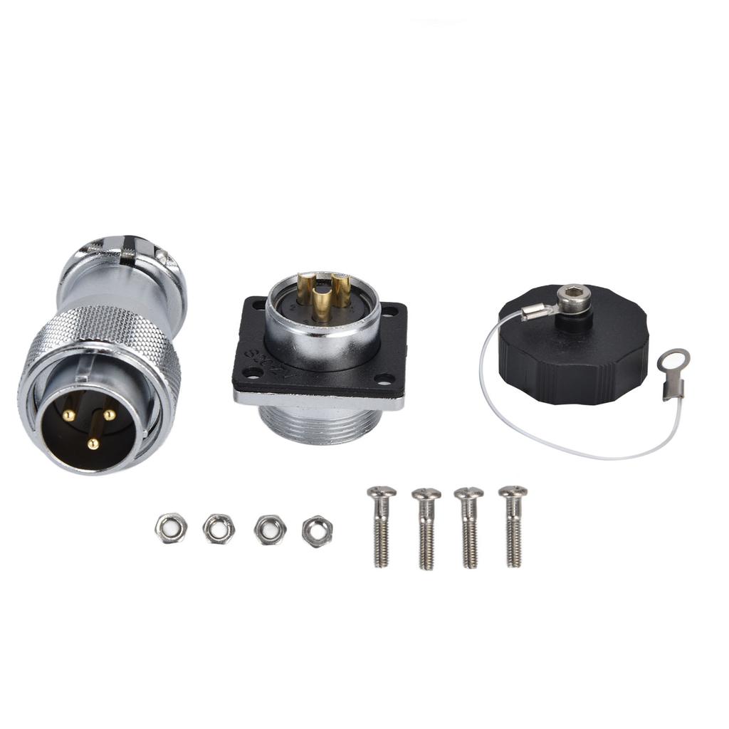 3-контактный авиационный разъем из цинкового сплава, водонепроницаемый, авиационный штекер, гнездо, переменный ток 500 В