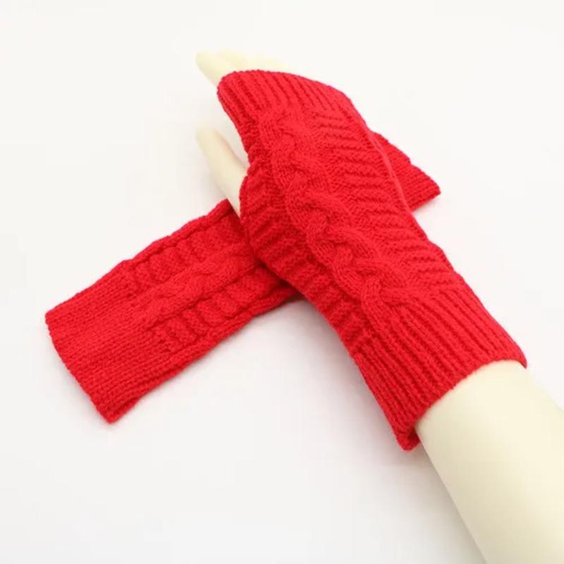 1 Pair Winter Gloves Female Fingerless Gloves Without Fingers Women Cashmere Warm Winter Gloves Hand Wrist Warmer Mittens