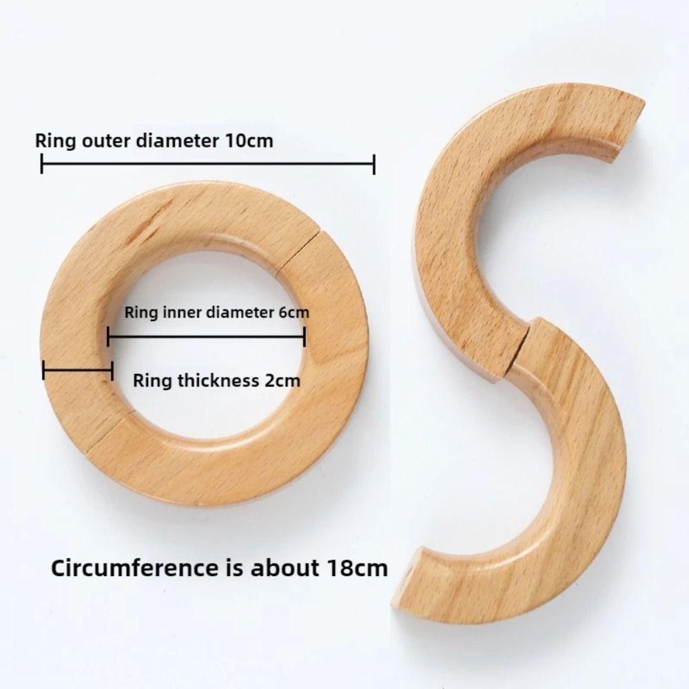 Rotating Curtain Buckle Wood Curtain Tieback Light Luxury Curtain Tie Hanging Clothes