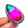 Bi-Color Tourmaline Gemstone Handmade 925 Sterling Silver Ring Size 7 T1l20