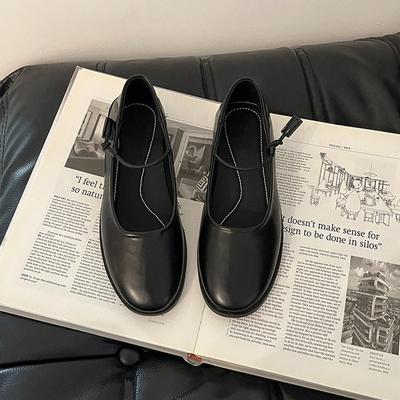 Ретро нишевые простые эластичные балетки женские летние новые для通勤 мягкая подошва удобные маленькие одинарные туфли