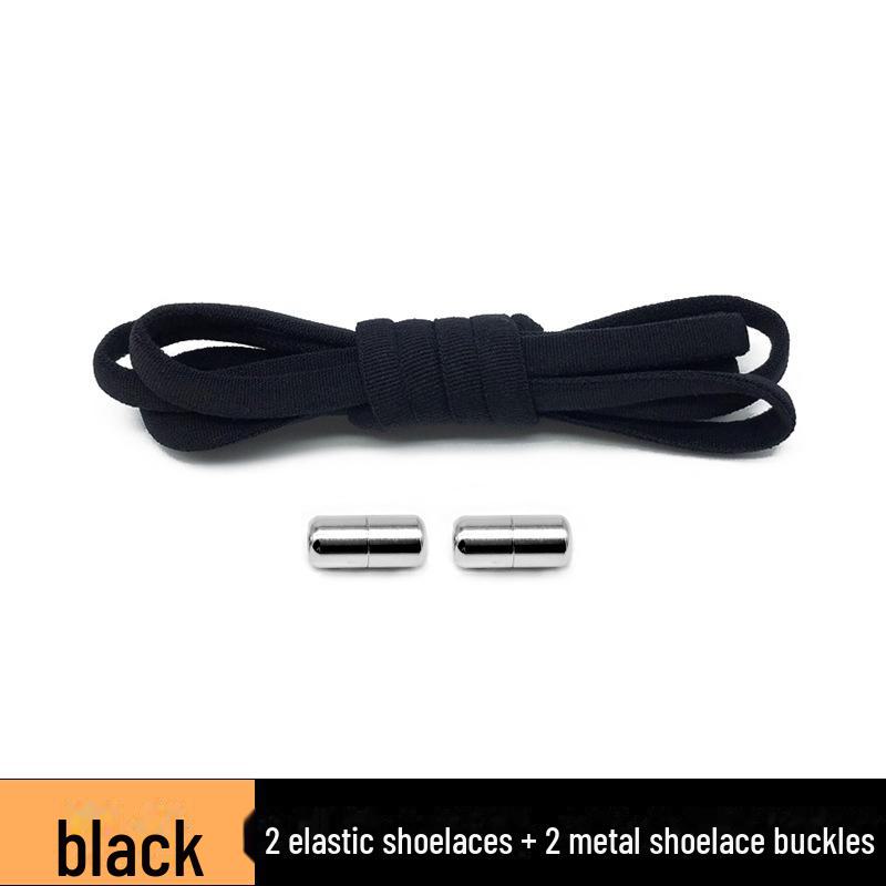 Новые ленивые шнурки с пряжкой из сплава металла для детей и взрослых - эластичные шнурки со свободным завязыванием