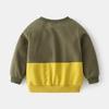 No hooded autumn boys sweater cartoon children's clothing, cute fashion casual long-sleeved top