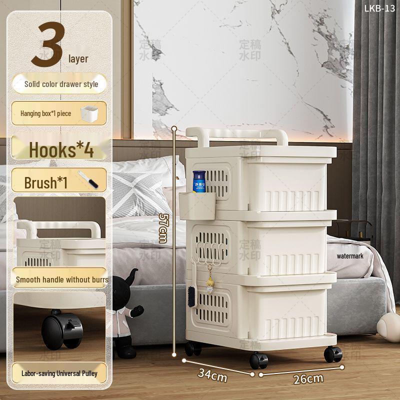 Компактная многоярусная напольная стойка для хранения закусок и игрушек