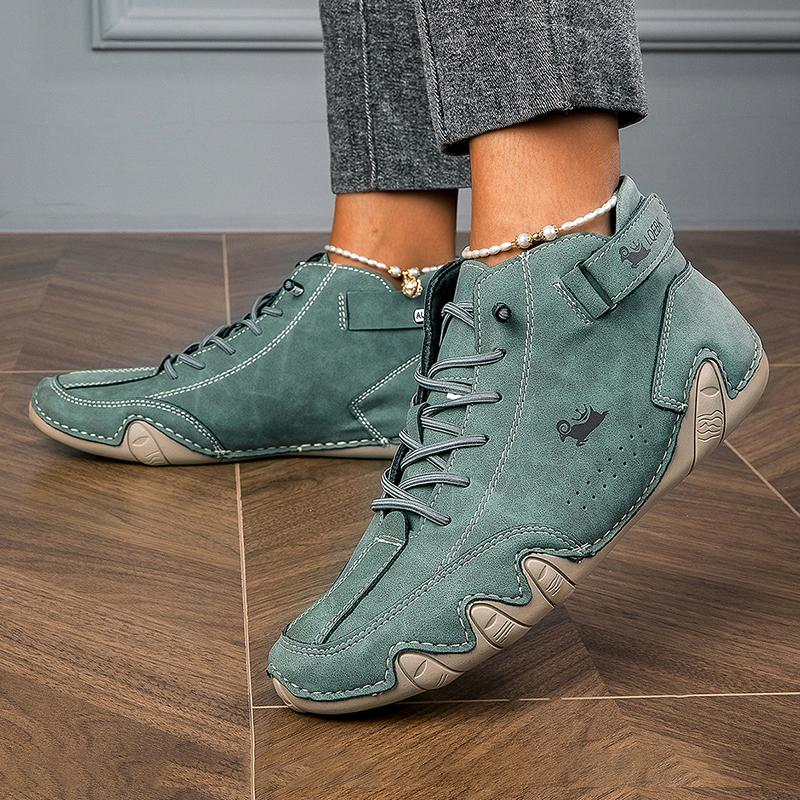 Ботинки для мужчин Повседневные кроссовки с высоким верхом Мягкая подошва Модные мужские слипоны Кожаные туфли для вождения и ходьбы Комфортные Роскошные ботильоны
