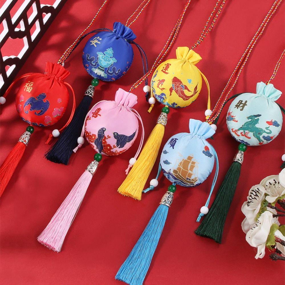 Hanging Neck Women Sachet Tassel Chinese Style Sachet Fashion Jewelry Storage Bag Children