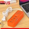 Розетка-зарядное устройство USB с несколькими портами, настенное зарядное устройство на 4 порта, универсальная сетевая планка питания для телефона