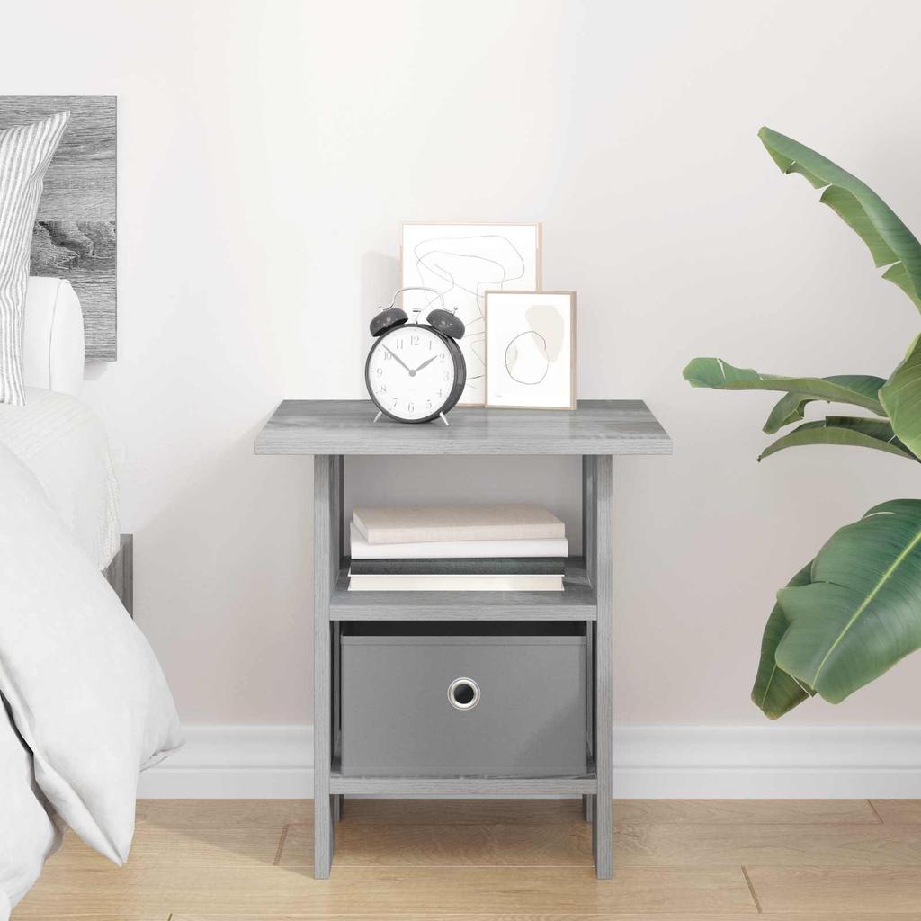 Nightstand Gray Sonoma 41 x 40 x 45 cm Particleboard