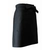 Sentsuki Black Apron with Towel Loop, Perfect for Chefs, Salons, and Commercial Use, 55cm Long, Suitable for Towel Racks in the Kitchen and Food Servi
